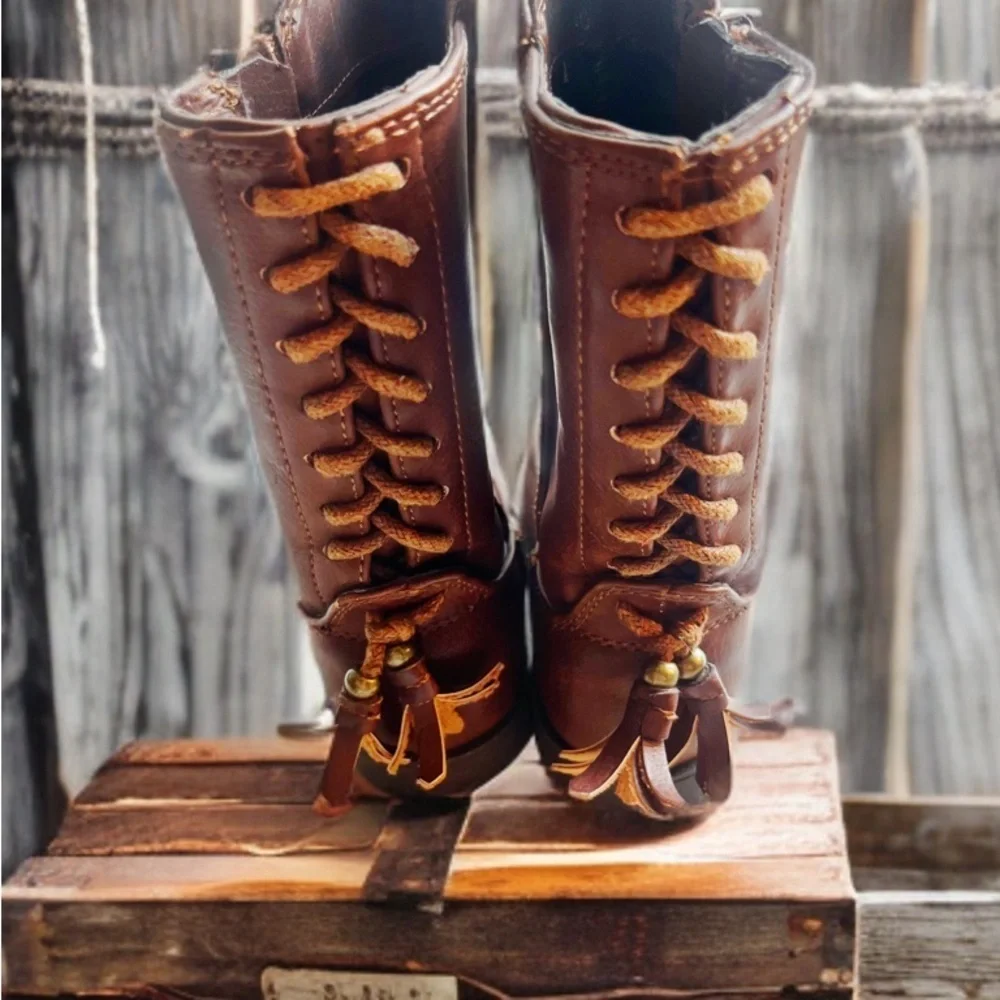 Rampage Girl Toddler Girls Brown Boots | Size 5 | Very Good Condition